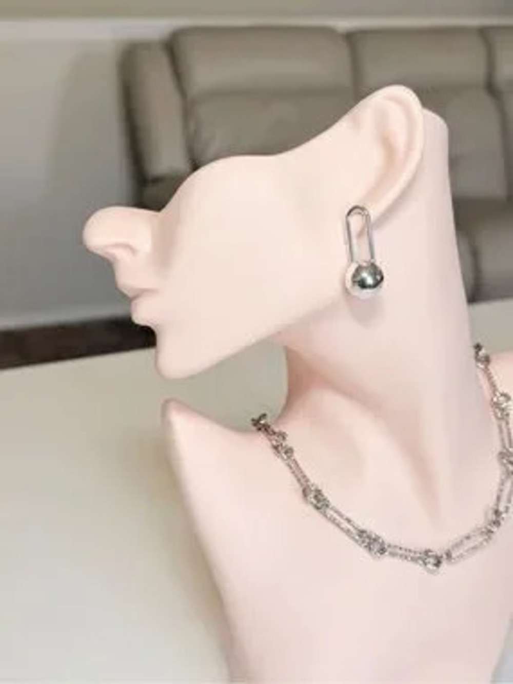 Silver Ball Drop Earrings